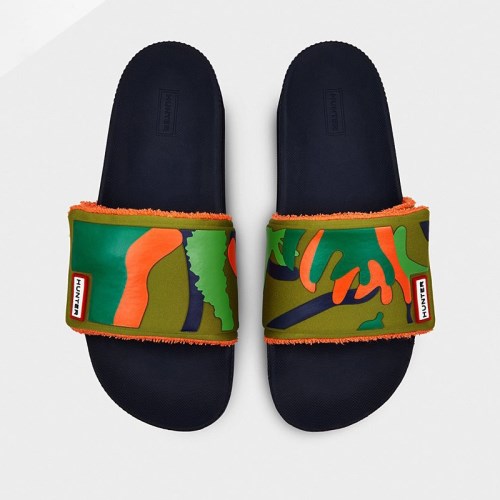 Hunter Original Rockpool Camo Print Adjustable Slides (L278R) Ireland